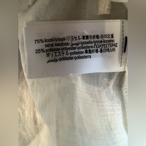 Zara White Ruffled Button Down Shirt - Picture 6 of 6